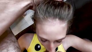 A cute girl has a rough encounter with a strong partner