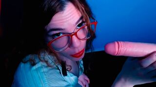 The teacher guides her student's hand with sensual ASMR