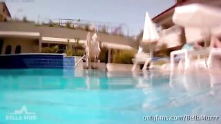 A busty blonde babe got her asshole oiled and stuffed on vacation