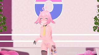 A cute VTuber girl experiences anal for the first time