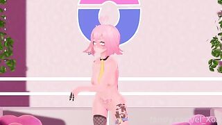 A cute VTuber girl experiences anal for the first time