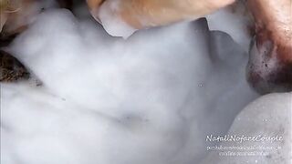Horny blonde girl has sex with me in the bath and makes me cum quickly