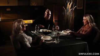 What if a girl gets caught while eating with someone? A thrilling encounter!