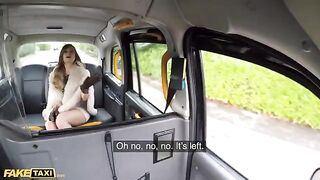 A sexy girl is cheating on her husband in the backseat of a car