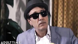 The tattooed MILF Anna Bell Peaks thanks her dirty grandfather with public sex
