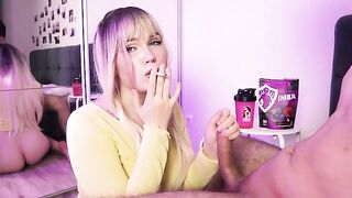 You have two options: to suck a dick or a cigarette