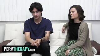 Doctor helps stepsiblings with their sexual problems in a kinky session