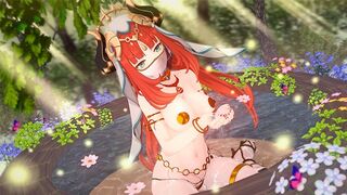 The beautiful Nilou is fucking passionately in the Genshin Impact world
