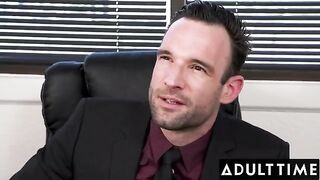 April Olsen gets fucked by her big-dicked boss in his office, showcasing intense anal action