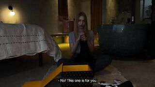 Unboxing with hot Californiababe, followed by intense Russian action