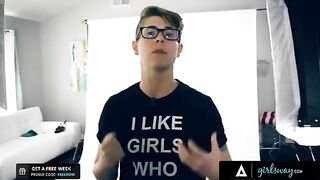The girl can not stand it when her friend plays with herself