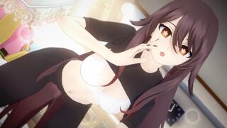Hentai Hu Tao enjoying herself in a casual outfit from Genshin Impact