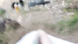 Babe gets fucked by stranger on the nude beach