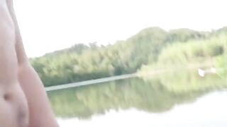 Babe gets fucked by stranger on the nude beach
