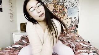 A small-breasted Chinese girl was extremely happy to make a masturbation video for us