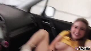Skinny teen Laney Grey with a bubble butt gets her hairy pussy railed hard