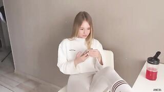 An insolent girlfriend threw her legs on the table and was fucked for it