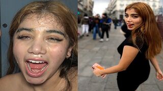 Submissive Latina teen Marina Gold gets fucked on the street by a stranger in a raw scene