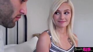 Guy fucks his stepsister, she screams, and he covers her mouth with a hand