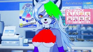 Roxanne Wolf's Five Nights at Freddy's hentai 3D uncensored action