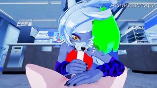 Roxanne Wolf's Five Nights at Freddy's hentai 3D uncensored action