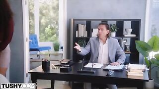 Redhead anal loving Willow makes a deep impression on her future boss