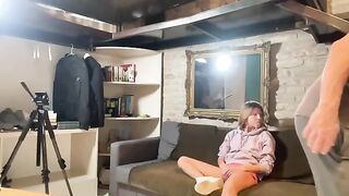 The girl was fucked in the ass by a huge dick