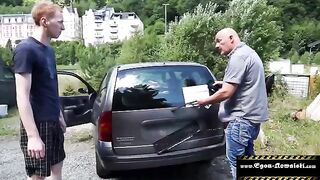 Outdoor group sex with German amateurs and a thrilling finish