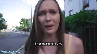 Stacy Cruz makes money by flashing her boobs on the street