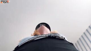 A sexy girl arranged a little surprise and sat on my face in a police suit