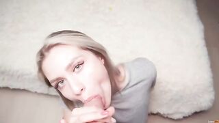 A blowjob with a deep connection, culminating in a hot release on the chest