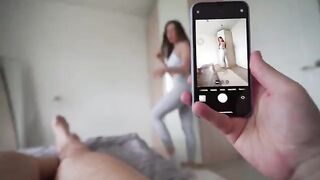 The photographer paid the gorgeous Lily with his womb-beater
