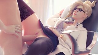 Overwatch Mercy animation with a cute and sweet vibe - RedScarlet28
