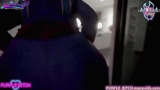 Purple Bitch and Sia Siberia in hot Spiderman threesome