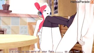 Hentai with a private show featuring Uta from One Piece