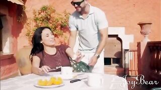 Busty brunette Anissa Kate gets fucked on holiday