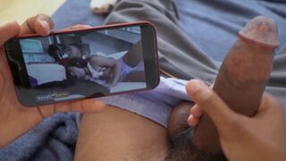 Lil D jacks off to his own porn featuring Julz Gotti