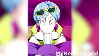 Hentai animation compilation featuring Bulma from Dragon Ball Super, showcasing her in a titjob scene