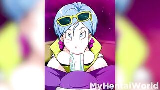 Hentai animation compilation featuring Bulma from Dragon Ball Super, showcasing her in a titjob scene
