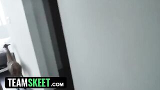 Curvy stepsis with a big ass, Daisy Stone, gets fucked from behind by her stepbrother