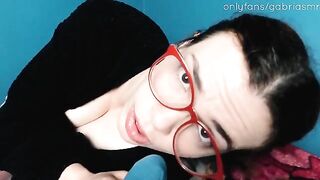 A nerdy redhead has sex with her friend in a public place - Gabri asmr