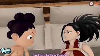 My Hero Academia's Momo and Mineta get busy in this animated scene
