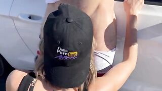 A wife got fucked on the public road by two guys