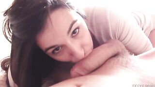Skinny brunette Danika Mori takes it deep and hard