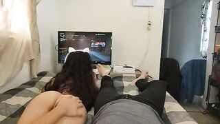 I fucked a hot gamer girl with big tits, she was so sexy!