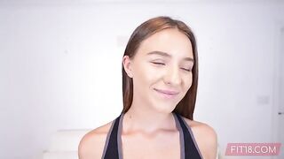 Young and pretty Ukrainian amateur girl in casting session