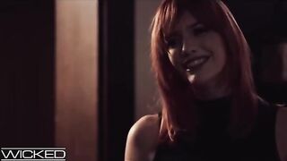 Redhead Mary Jane rides huge cock in wicked parody