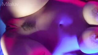 Meaty pussy lips with cum inside and outside