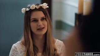 The bride-to-be gets fucked by her girlfriend in a steamy session
