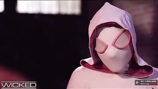 Spiderman has his way with Gwen Stacy's pussy in this wicked parody